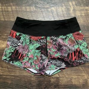 Lululemon Athletica W7AKW run times II 4” zen garden multicolor running shorts 2